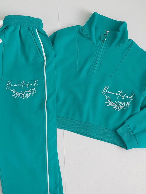 بلوز نیم زیپ با شلوار