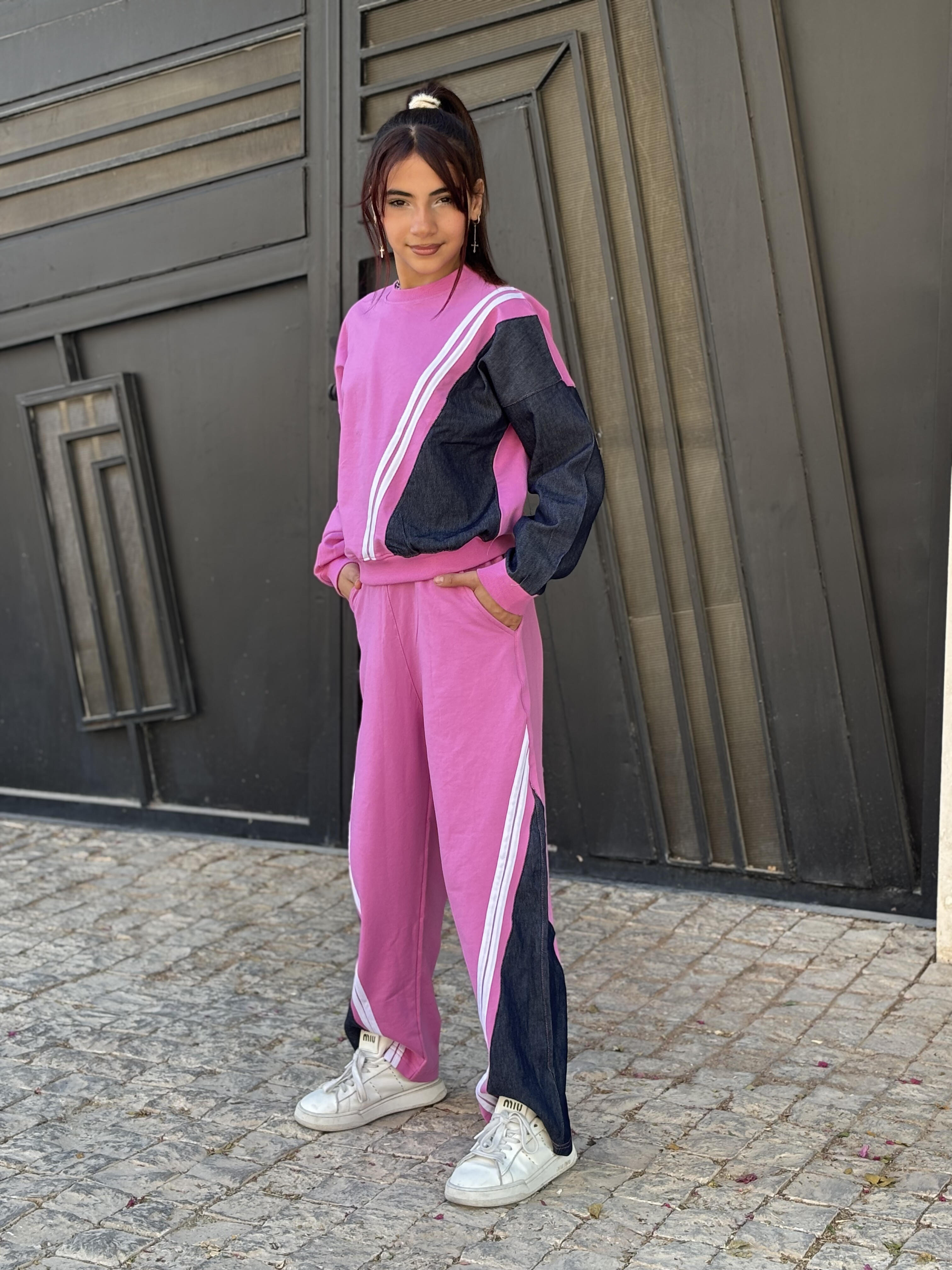 ست دخترانه  ترکیب جین و دورس سایز 50,55,60