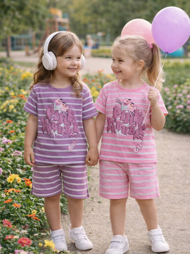 ست دخترونه پلنگ صورتی