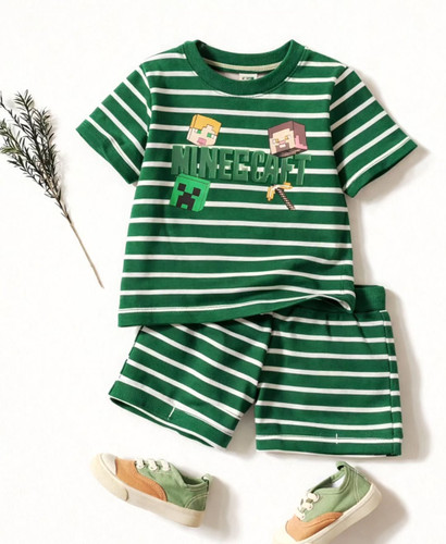 تیشرت و شلوارک طرح ماینکرافت